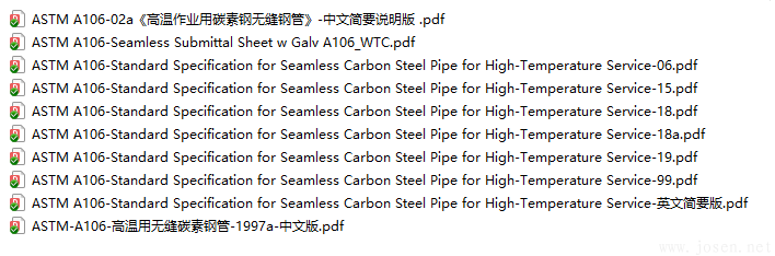 ASTM A106 高溫作業(yè)用碳素鋼無縫鋼管 標準下載